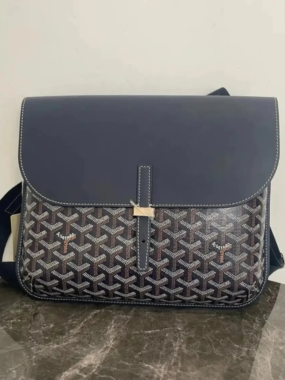 GOYARD Citadin blue coated canvas print crossbody bag